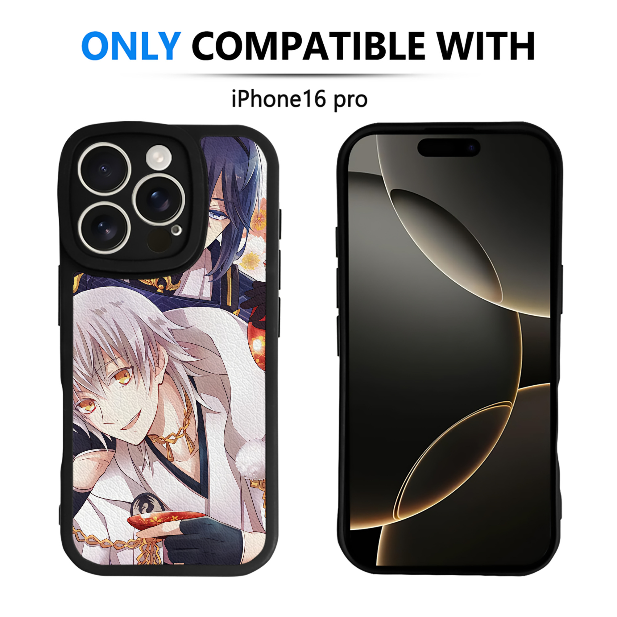 （画像用） 刀剣乱舞 Touken Ranbu 【iPhone 16シリーズ対応】シリコンスマホケース（レザー調） 材質：シリコン